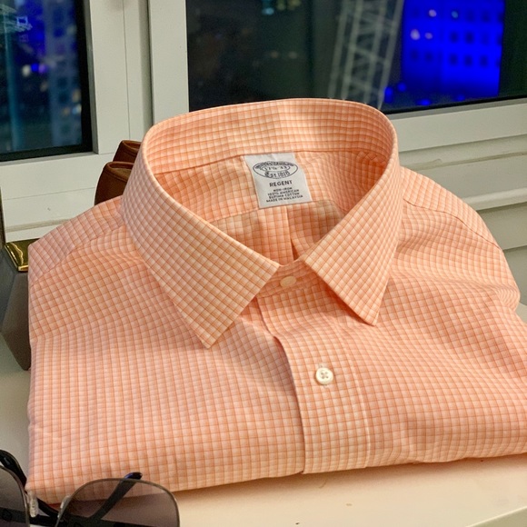 Brooks Brothers Other - NWT Brooks Brothers orange check button down shirt